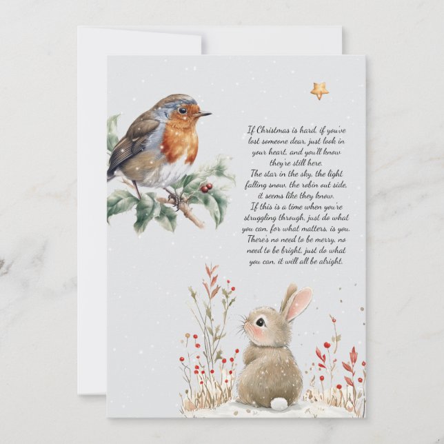 Christmas "It Will All Be Alright" Quote Holiday Card (Front)