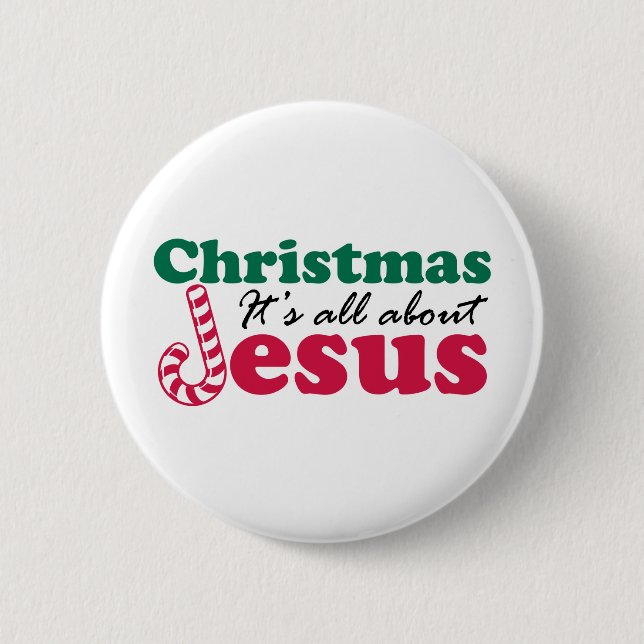 Christmas - It's all about Jesus 6 Cm Round Badge (Front)