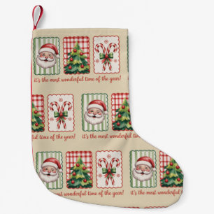 Christmas It's the most Wonderful Time Of The Year Small Christmas Stocking