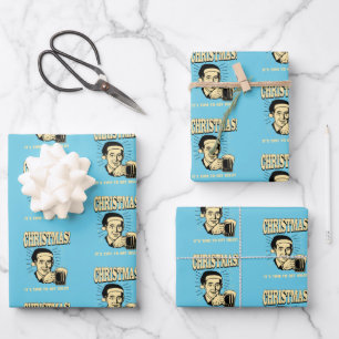 Christmas: It's Time To Get Jolly Wrapping Paper Sheet