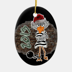 Christmas Jailbird Ornament