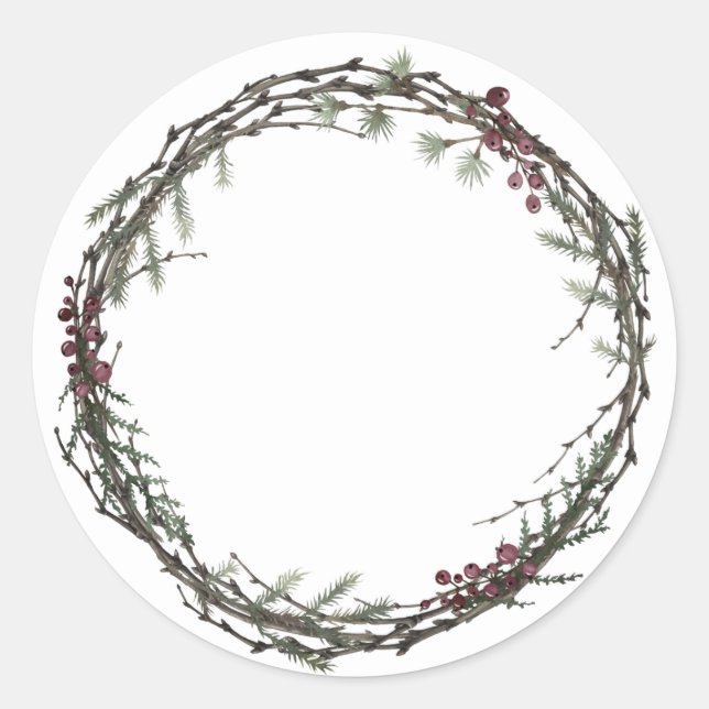 Christmas Jam Canning Rustic Homemade Mason Jar Classic Round Sticker (Front)