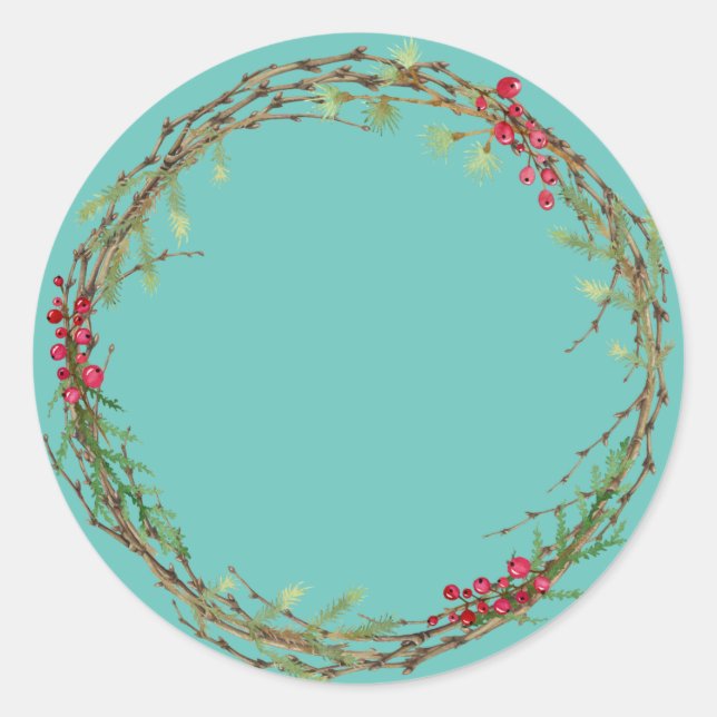 Christmas Jam Canning Rustic Homemade Mason Jar Classic Round Sticker (Front)