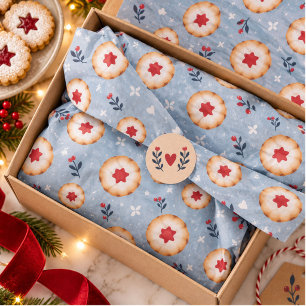 Christmas Jam Cookies Pattern Holiday Tissue Paper