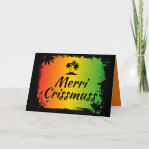 Christmas Jamaican Rasta Tropical Card