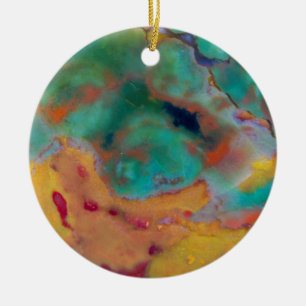 Christmas Jasper Close up Ceramic Tree Decoration