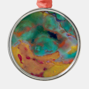 Christmas Jasper Close up Metal Ornament