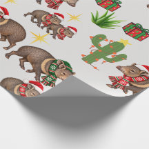 Christmas Javelina Family Wrapping Paper