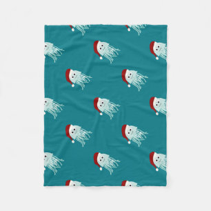 Christmas Jellyfish Fleece Blanket