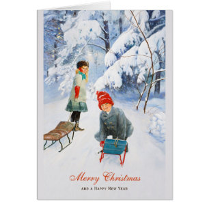 Christmas Jenny Nyström Winter play CC0392 Card