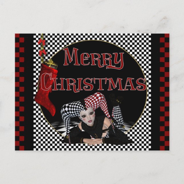 Christmas Jester Design 1 - Fantasy Postcard (Front)