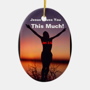 Christmas Jesus Ceramic Ornament