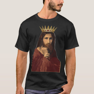 Christmas Jesus Christ Crowned King Portrait Women T-Shirt
