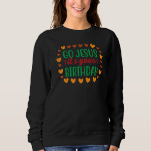 Christmas Jesus Cookies Mistletoe Snowman Present Sweatshirt