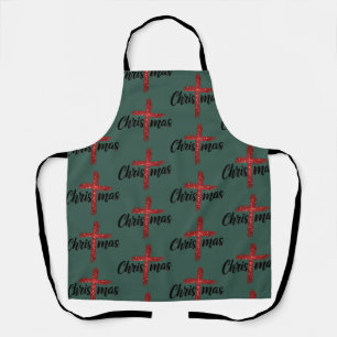 Christmas Jesus Cross Christian Faith Religion Apron