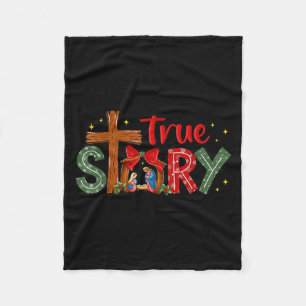 Christmas Jesus Cross Religious Christian Xmas Tru Fleece Blanket