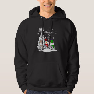 Christmas Jesus Faith Hope Love Snowman Christian Hoodie