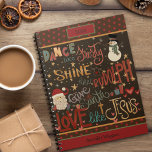 Christmas Jesus Frosty Rudolph Santa Quote Notebook<br><div class="desc">Personalised Inspirivity Christmas Notebook – a fun and delightful notebook for kids or adults. This personalised lined notebook with date, is perfect to customise for all kinds of holiday uses. A great gift idea that they will actually love and use. Keep track of holiday lists, decorating ideas, jot down plans...</div>