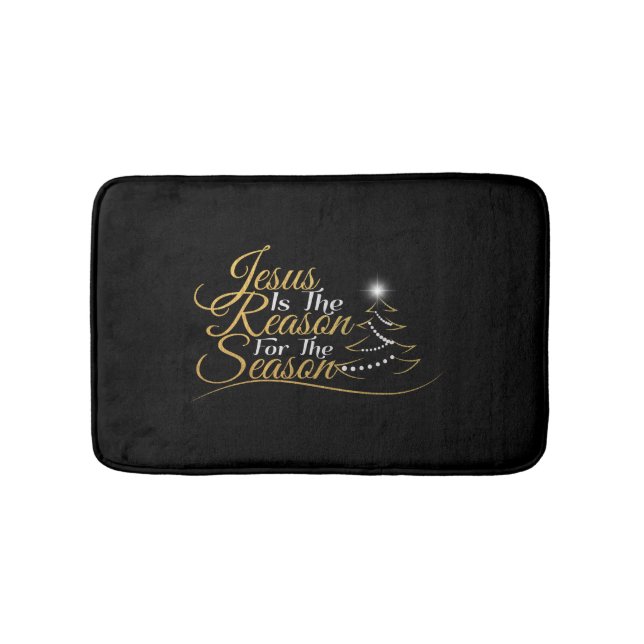 Christmas Jesus is the Reason for the Season Bath Mat (Front)