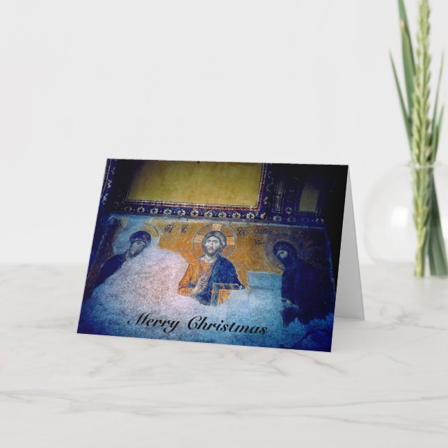 christmas jesus mural holiday card (Front)