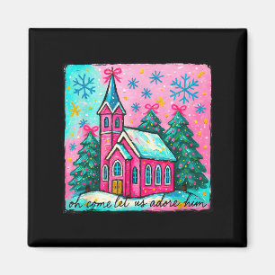 Christmas Jesus Oh Come Let Us Adore Him Funny Chr Magnet