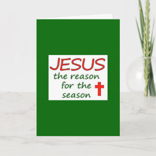 Christmas Jesus Reason for Season Holiday Card