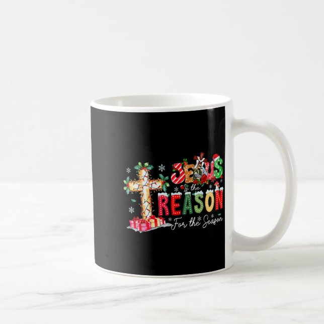Christmas Jesus Reason Season Xmas Christian Men W Coffee Mug (Right)