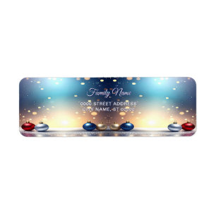 Christmas Jewel Frame Return Address Label