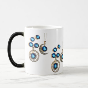 Christmas jewellery Tree blue black bright Moon  Magic Mug
