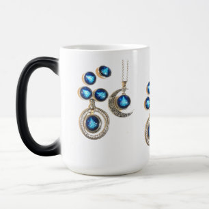 Christmas jewellery Tree blue black bright Moon  Magic Mug