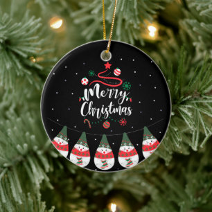Christmas Jingle Bells Joyful Greetings Collection Ceramic Ornament