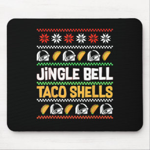 Christmas Jingle Bells Taco Shells Funny Ugly Xmas Mouse Pad