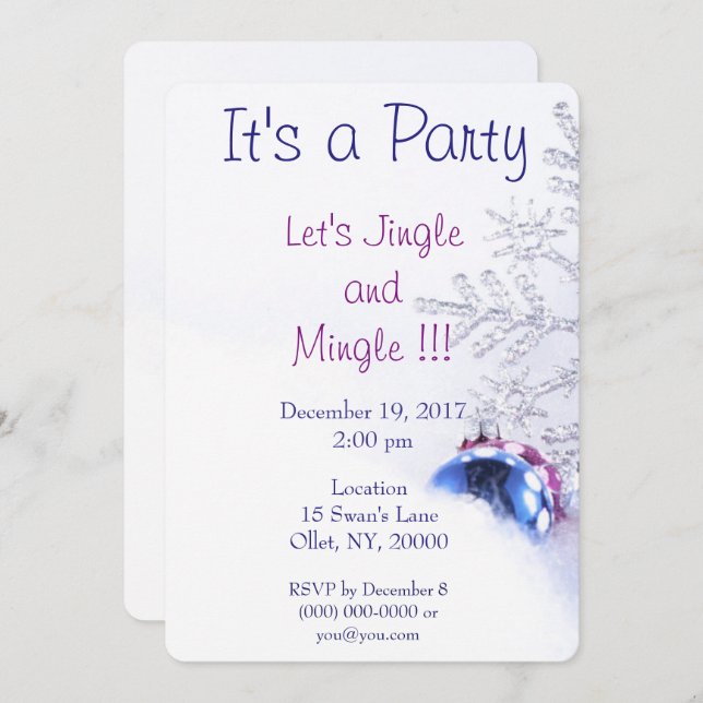 Christmas Jingle Party Invitation (Front/Back)
