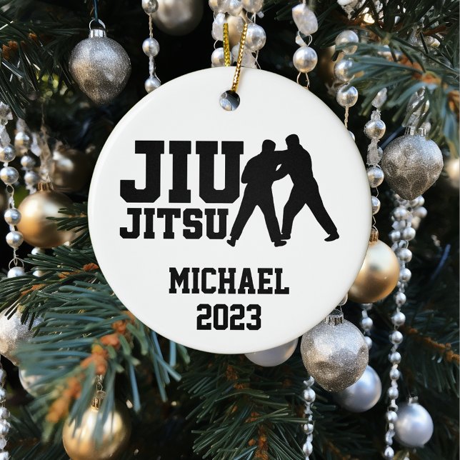 Christmas Jiu Jitsu Personalised  Ceramic Ornament (Creator Uploaded)