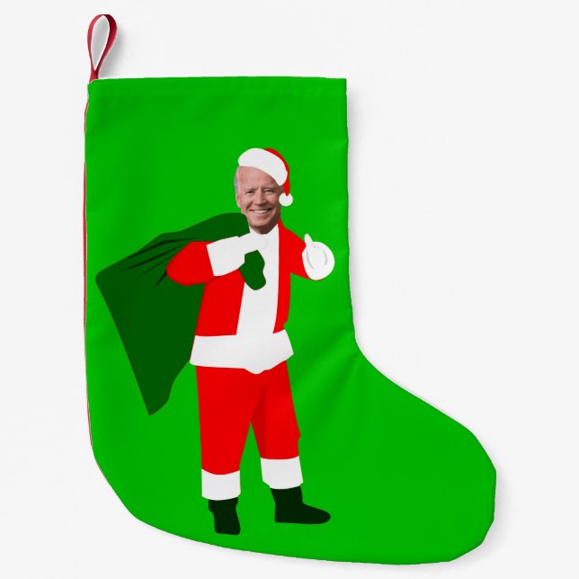 christmas joe biden santa small christmas stocking (Front)