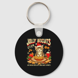 Christmas Jolly Biscuits Club Cute Cat Lovers Baki Key Ring