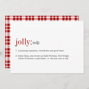 Christmas Jolly Definition Holiday Card
