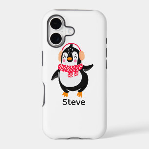 Christmas Jolly Penguin in Scarf with Ear Muffs
