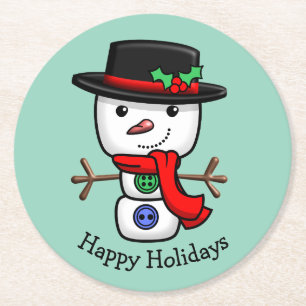 Christmas Jolly Snowman Coaster