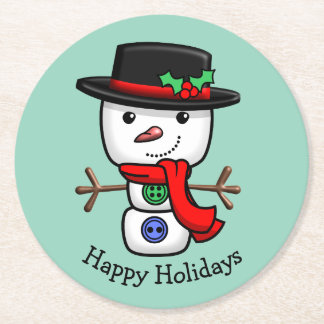 Christmas Jolly Snowman Coaster