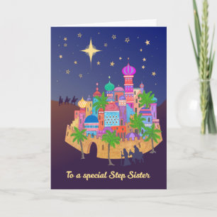 Christmas Joy Bethlehem for Stepsister Card