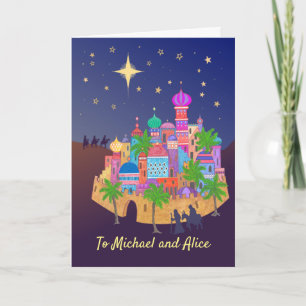 Christmas Joy Bethlehem to Personalise Card