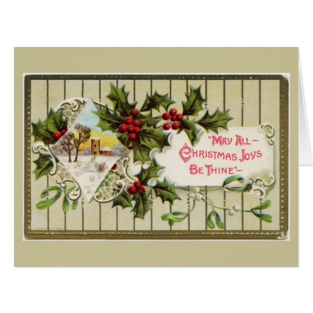 Christmas Joy Big Greeting Card (Front Horizontal)