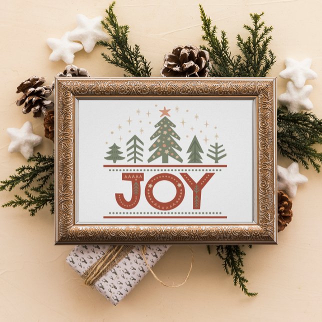 Christmas Joy Boho Holiday Poster (Creator Uploaded)