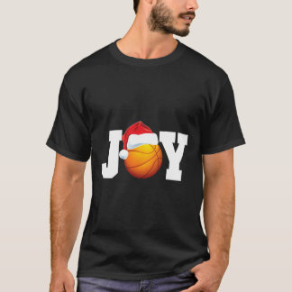 Christmas Joy Bysketbyll Player Toddler Boys Xmas  T-Shirt