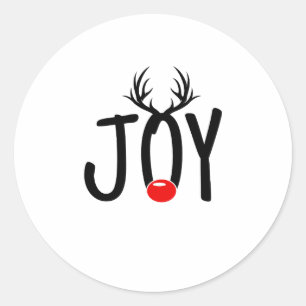 Christmas Joy Classic Round Sticker