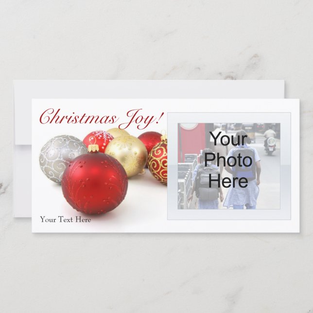 Christmas Joy Customisable Photo Cards (Front)