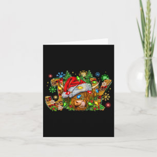 Christmas Joy Cute Highland Cow With Santa Hat Xma Card