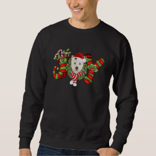 Christmas Joy Dwarf Stocking West Highland White T Sweatshirt