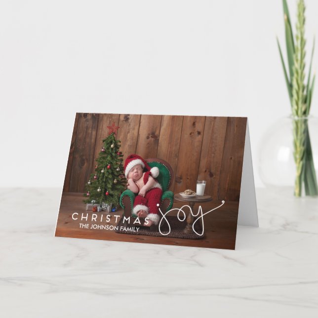 Christmas Joy Greeting Card | Hand Lettered (Front)